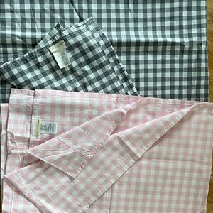 Pottery Barn Kids Gray and Pink Flat sheets